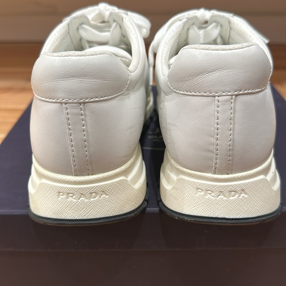 Prada calzature Donna white sneakers size 41 USA 10 - Picture 5 of 9